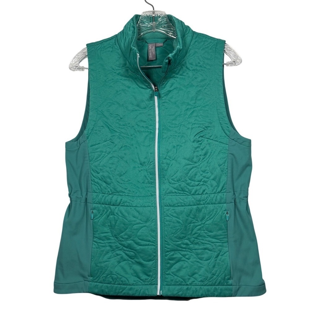SWEATY BETTY Thermal Quilted Women's Running Vest, Emerald Green, Size 6